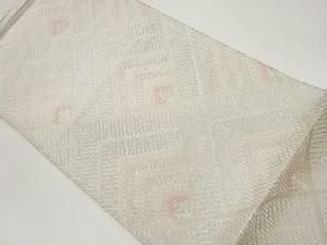 菱模様織出し袋帯